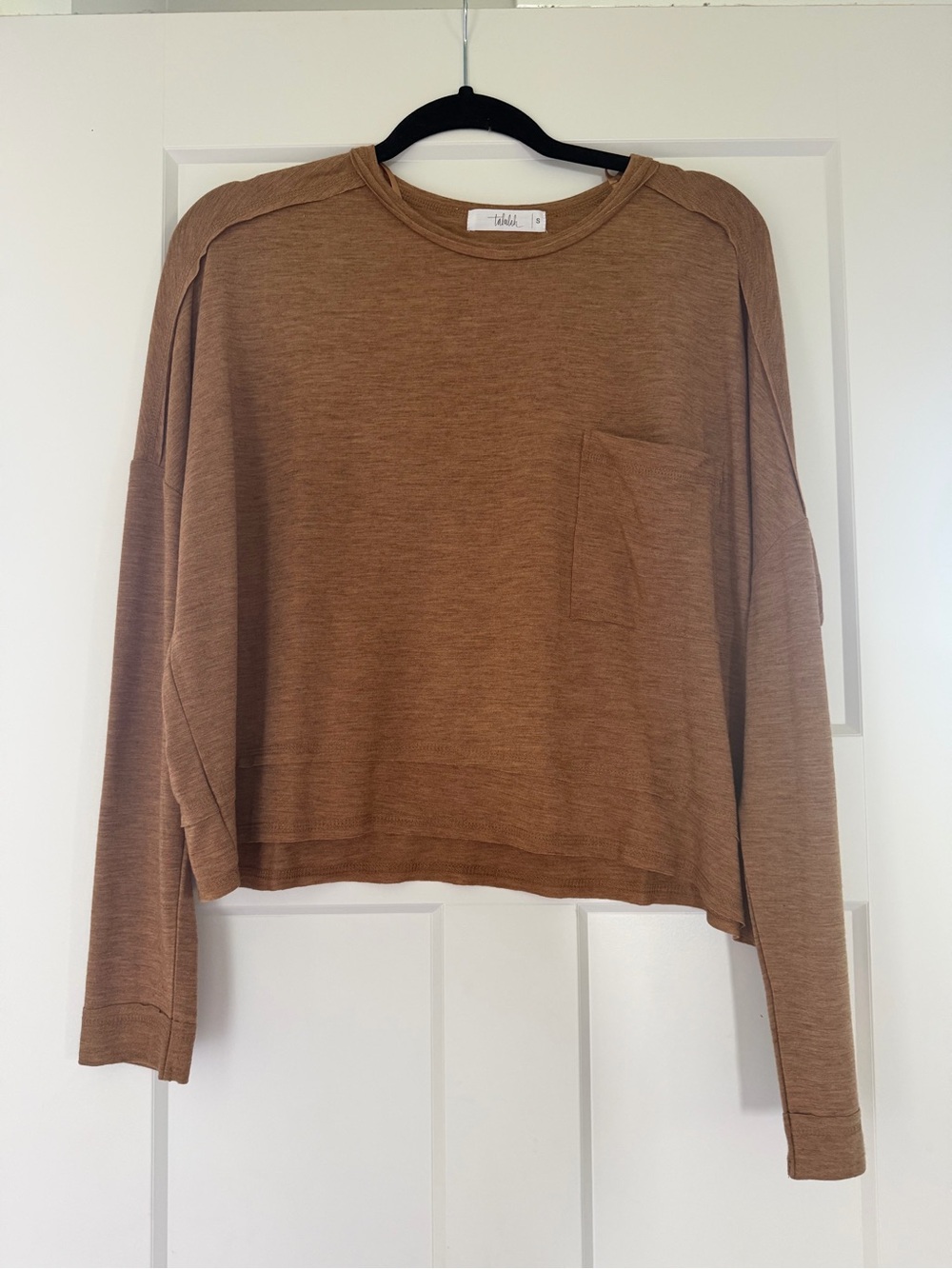 TALULAH Heathered Camel Crew Neck Tee